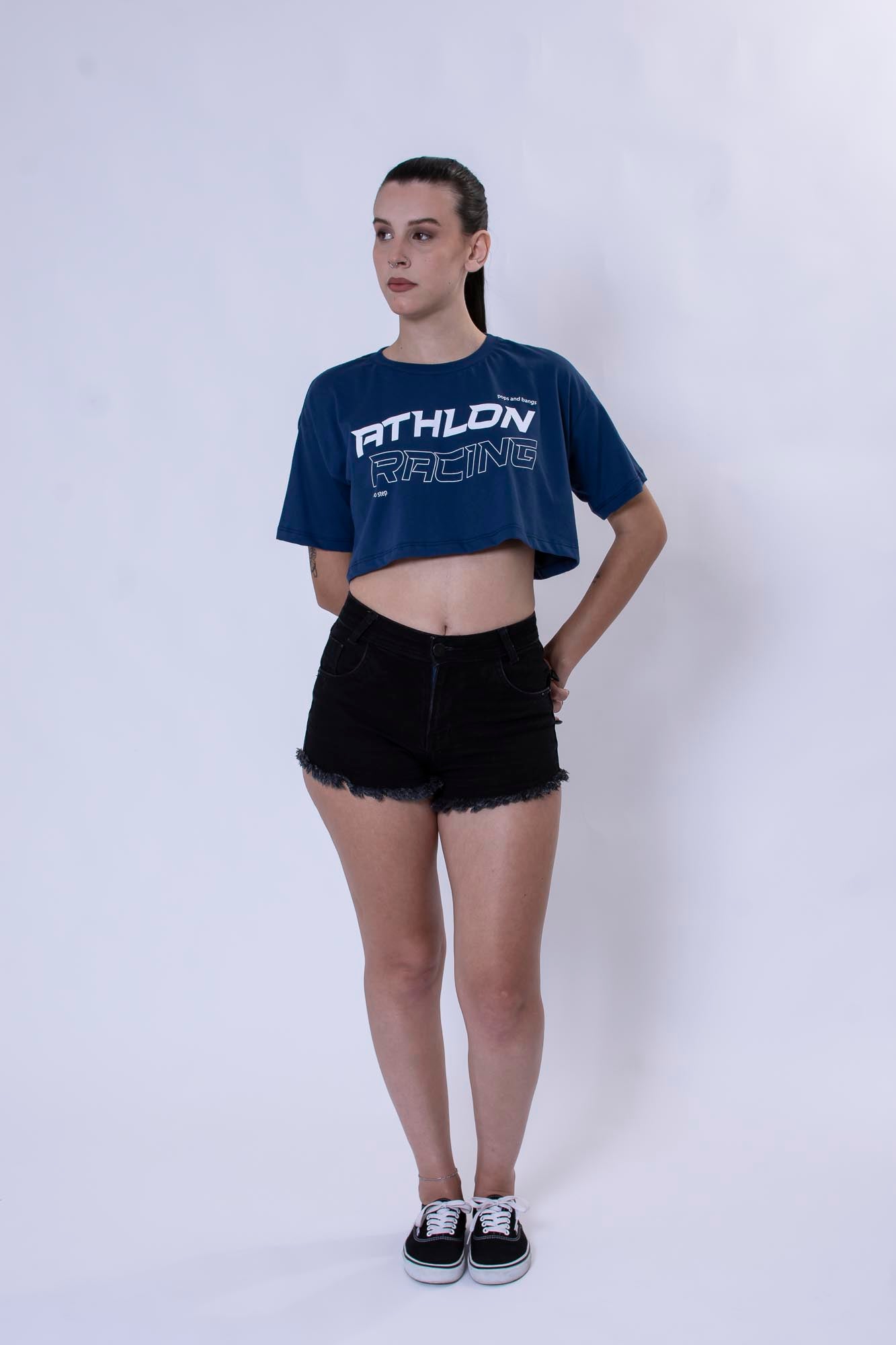 Cropped Oversized Racing