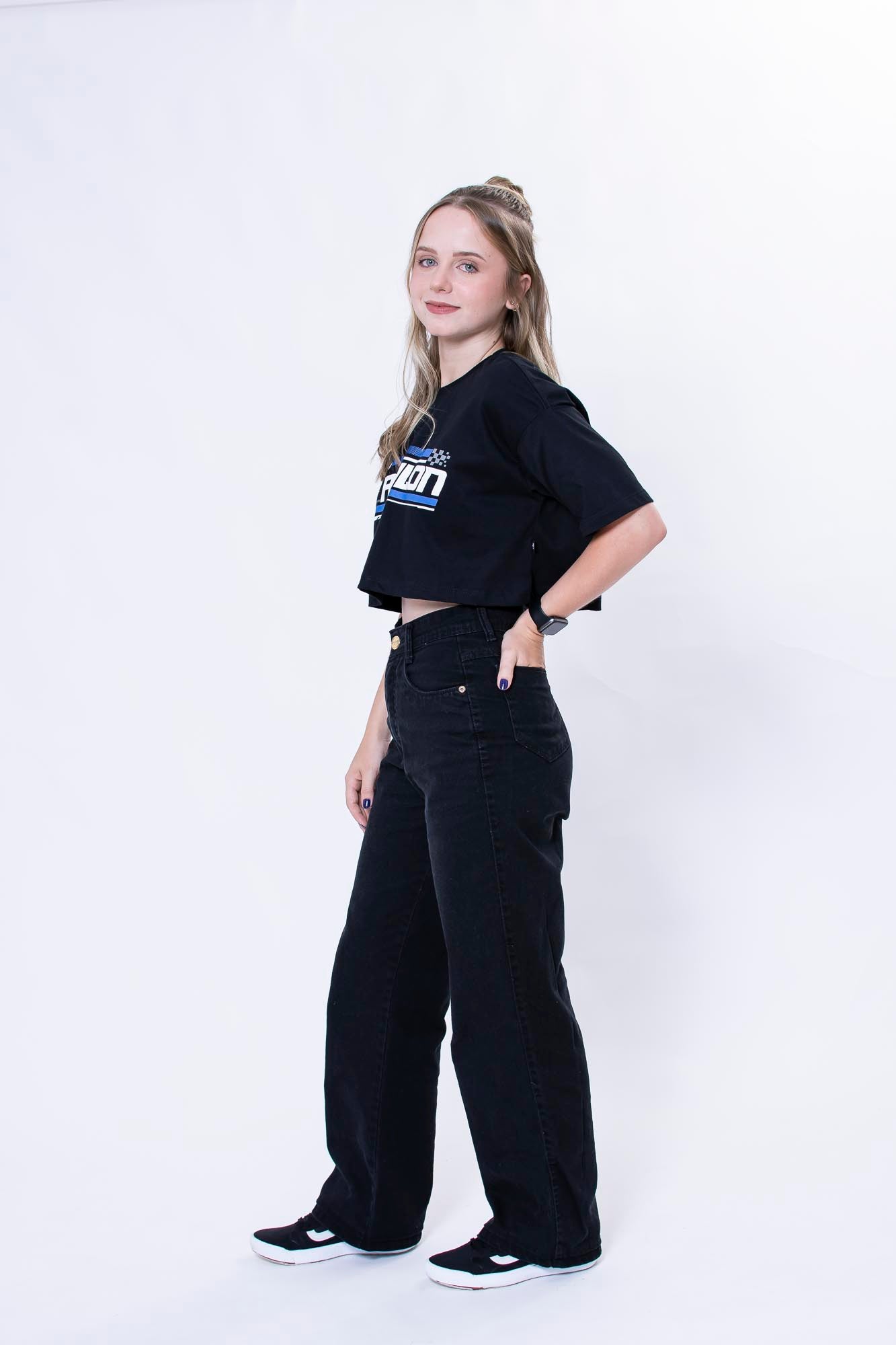 Cropped Oversize Speed Line